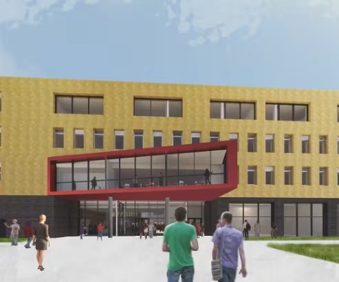 Visualisation of the new NPTC Group of Colleges campus in Port Talbot